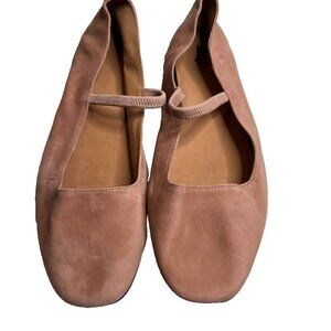 Madewell Women's Suede Flats in Blush
